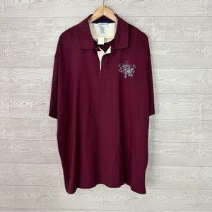 NEW Disney Mens Polo Burgundy VTG 90s XXL